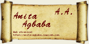 Anita Agbaba vizit kartica